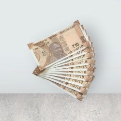 RS 10/- INDIA BANK NOTE SEMI FANCY 10 NOTE SAME NUMBER SET 718718 UNIQUE AND RARE