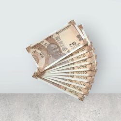 RS 10/- INDIA BANK NOTE SEMI FANCY 10 NOTE SAME NUMBER SET 730730 UNIQUE AND RARE