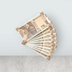 RS 10/- INDIA BANK NOTE SEMI FANCY 10 NOTE SAME NUMBER SET 735735 UNIQUE AND RARE