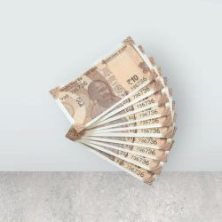 RS 10/- INDIA BANK NOTE SEMI FANCY 10 NOTE SAME NUMBER SET 736736 UNIQUE AND RARE