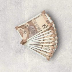 RS 10/- INDIA BANK NOTE SEMI FANCY 10 NOTE SAME NUMBER SET 737737 UNIQUE AND RARE