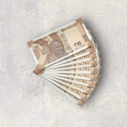 RS 10/- INDIA BANK NOTE SEMI FANCY 10 NOTE SAME NUMBER SET 741741 UNIQUE AND RARE