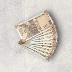 RS 10/- INDIA BANK NOTE SEMI FANCY 10 NOTE SAME NUMBER SET 745745 UNIQUE AND RARE