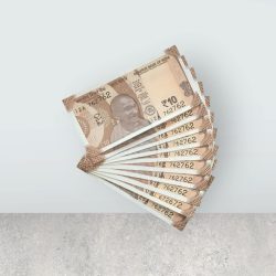 RS 10/- INDIA BANK NOTE SEMI FANCY 10 NOTE SAME NUMBER SET 762762 UNIQUE AND RARE