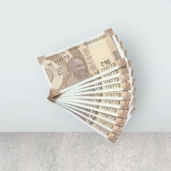 RS 10/- INDIA BANK NOTE SEMI FANCY 10 NOTE SAME NUMBER SET 773773 UNIQUE AND RARE