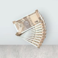 RS 10/- INDIA BANK NOTE SEMI FANCY 10 NOTE SAME NUMBER SET 774774 UNIQUE AND RARE