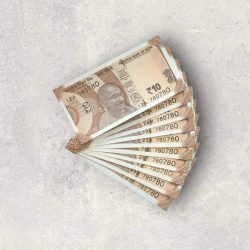 RS 10/- INDIA BANK NOTE SEMI FANCY 10 NOTE SAME NUMBER SET 780780 UNIQUE AND RARE