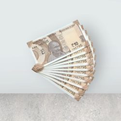 RS 10/- INDIA BANK NOTE SEMI FANCY 10 NOTE SAME NUMBER SET 795795 UNIQUE AND RARE