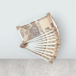 RS 10/- INDIA BANK NOTE SEMI FANCY 10 NOTE SAME NUMBER SET 796796 UNIQUE AND RARE