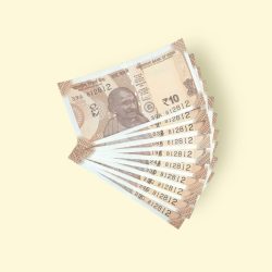 RS 10/- INDIA BANK NOTE 10 NOTE SAME NUMBER SET 812812 GEM UNC