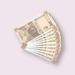 R 10 India Banknote Semi Fancy 10 Note Set Number 816816 Gem Unc Unique and Rare