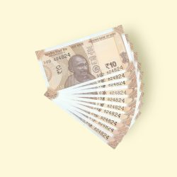 RS 10/- INDIA BANK NOTE 10 NOTE SAME NUMBER SET 824824 GEM UNC