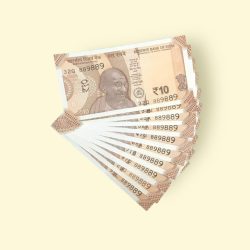 RS 10/- INDIA BANK NOTE 10 NOTE SAME NUMBER SET 889889 GEM UNC