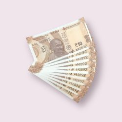 RS 10/- INDIA BANK NOTE SEMI FANCY 10 NOTE SAME NUMBER SET 892892 UNIQUE AND RARE