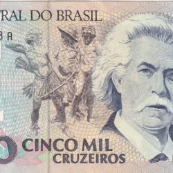 Brazil 5000 Cruzeiros 3rd edition Rare Bank Note #b-2