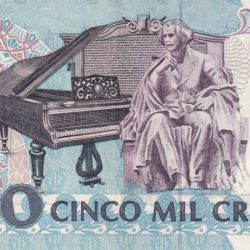 Alternative view of Brazil 5000 Cruzeiros 3rd edition Rare Bank Note #b-2