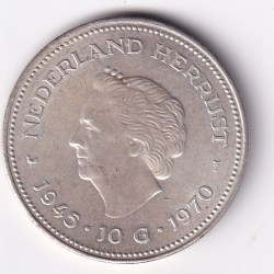 Netherlands 10 Gulden 1970 - Juliana Liberation Commemorative issue rare Silver Coin (Weight 25 g) #4343