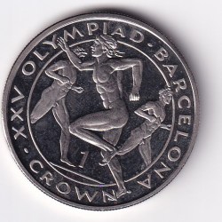 United Kingdom > Gibraltar 1 Crown 1992- Elizabeth II Long Distance Runners rare commemorative GEM UNC Coin #M-77