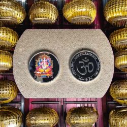 20 Gram Pure 999 Silver Switzerland Valcumbi Mint Ganeshji Colour Coin Very Unique and Rare