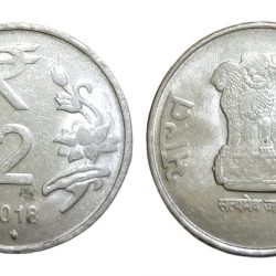 2 Rupees Fss Year 2018 Bombay Mint NEW LION VARIETY **SCARE** UNC Grade.