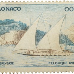 Postal Stamp of Monaco Country with Beautiful Sailing Boat Mint Un-Used Condition as per Image.