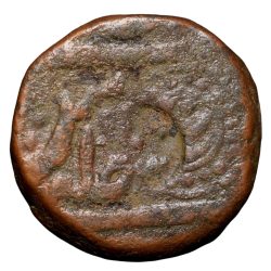 Alternative view of Copper Paisa of Ratlam State 'Raej' Issue INO Shah Alam II (AD 1759-1806) Anonymous C/s Type Rare