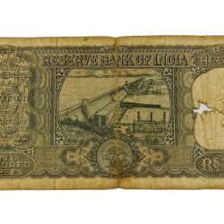 Alternative view of 100 Rupees Old ORNAMENTAL DIAMOND Issue Signature L.K JHA **V. SCARE** Used Condition.