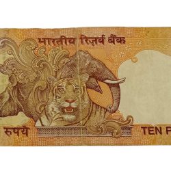 Alternative view of 10 Rupees GANDHI Issue Y.V REDDY Without Year Plain with SUPER FANCY Serial [1000000] MILLION Number **V.RARE** Collectable Grade.