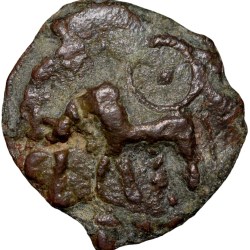 Ancient City-State 'Kosambi' (2nd Cen. BC) with Wheel above Elephant/Ujjaini