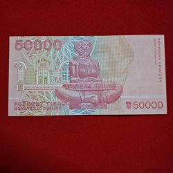 Alternative view of CROTIA COUNTRY 50000 DINARA GEM UNC CONDITION