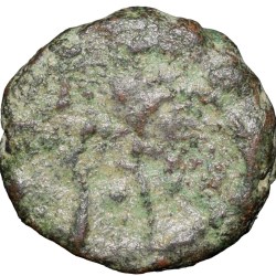 Alternative view of Lead Drachma of Chudasama Dynasty( c. 10th Cen. AD) Elephant left Type