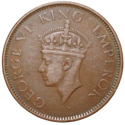Bronze 1/4 Anna of George VI (AD 1942) of Bombay Mint