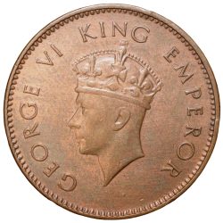 Bronze 1/4 Anna of George VI(AD 1938) of Bombay Mint Head Type I Rare Date