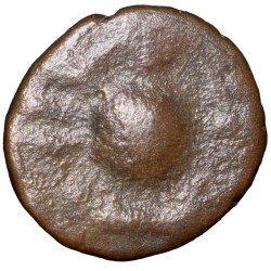 Alternative view of Copper Coin of Ramagupta (AD 375-376) of Gupta Dynasty - Garuda Facing Type V.RARE