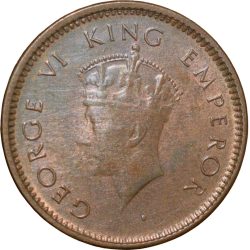 Alternative view of Bronze 1/12 Anna of George VI (AD 1939) of Bombay Mint Beautiful Grade