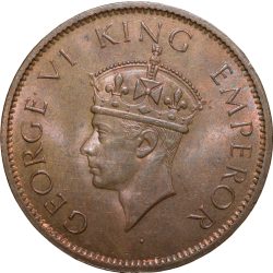 Bronze 1/4 Anna of George VI (AD 1942) of Calcutta Mint UNC Grade