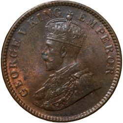 Bronze 1/4 Anna of George V (AD 1933) of Calcutta Mint UNC Grade