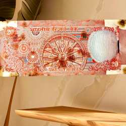 Alternative view of Rs 20 R N Malhotra Inset B INDIA Banknote Serial packet GEM UNC Very UNIQUE And Rare