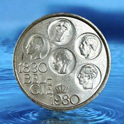 1980 Belgium 500 Francs 150th Anniversary Of Independence Silver