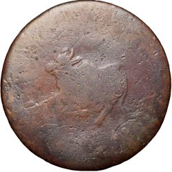 Copper 1/4 Anna of Shivaji Rao Holkar(AD1886-1903) of Indore State Nandi Seated Type