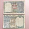 Re 1 British India Banknote 1940 Series Black Series King George VI Collectible Quality 679421 Burma Issue Unique and Rare Issue