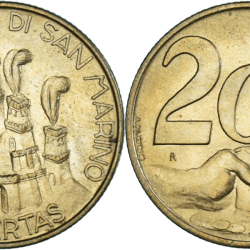 San Marino, 1991, 200 Lire, KM #268, First coin, Fine Condition.