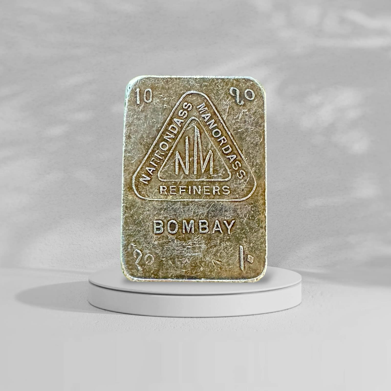 Narandas Manordas 10 Tola Extremely Unique And Rare Silver Bar Pure 999 Silver Laxmi Statue One of a Kind - Image 2