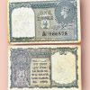 Re 1 British India Banknote 1940 Series Black Series King George VI Collectible Quality 966878 Unique and Rare Issue