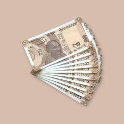 RS 10/- INDIA BANK NOTE SEMI FANCY 10 NOTE SAME NUMBER SET 603603 UNIQUE AND RARE