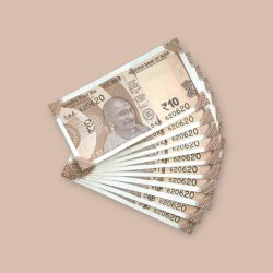 RS 10/- INDIA BANK NOTE SEMI FANCY 10 NOTE SAME NUMBER SET 620620 UNIQUE AND RARE