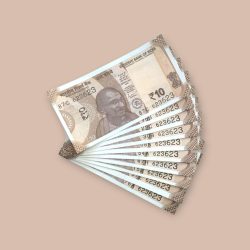 RS 10/- INDIA BANK NOTE SEMI FANCY 10 NOTE SAME NUMBER SET 623623 UNIQUE AND RARE