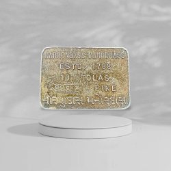 Narandas Manordas 10 Tola Extremely Unique And Rare Silver Bar Pure 999 Silver Laxmi Statue One of a Kind