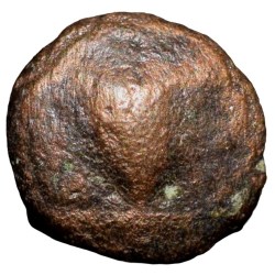 Copper Coin of Pre-Satavahana (2nd Cen. BC) from Vidarbha(Bhon) Region with Traingular Headed/Ujjaini Decorative