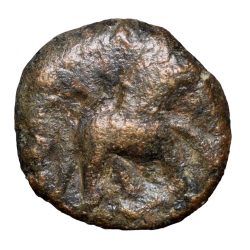 Copper Coin of Mahasenapati(2nd-1st Cen. BC) of Satavahan Feudatories of Andhra Region Ext.Rare